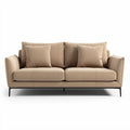 Canapé en tissu beige avec coussins inclus dimensions 200 x 90 x 85cm